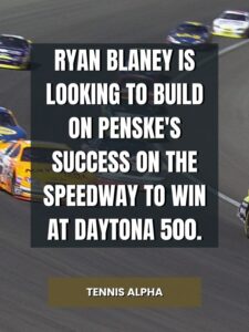 Read more about the article Ryan Blaney is looking to build on Penske’s success on the speedway to win at Daytona 500.